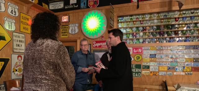 rldeming3's tweet photo. Glad to be in @Hattiesburg_MS this past weekend at Movie Star Restaurant to talk to the voters about why @CongPalazzo refuses to balance the budget, keeps supporting @PPact, and is afraid of Mississippi gun owners. Check out our full platform at https://t.co/xaRZsk01rC https://t.co/zcvDibLwm1