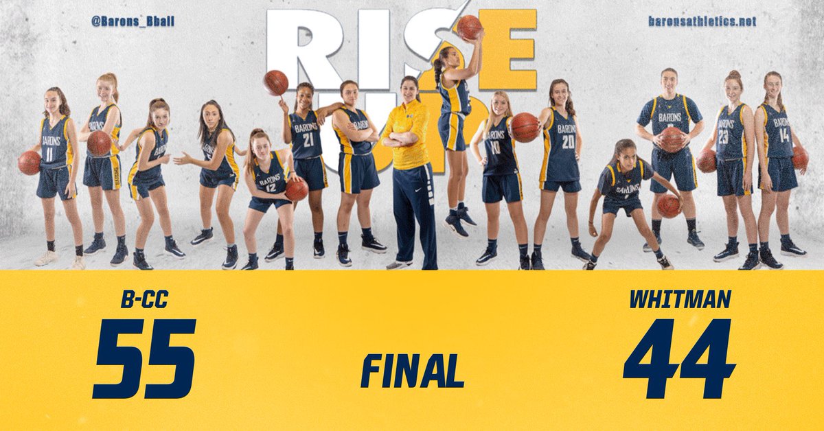 Barons_Bball's tweet photo. The Barons win and move on! @CarolineOrza scored 25,  @lilyrobersonn dropped 15, and @FairbanksNora added 10! They’ll head to Churchill to play in the region final on Wednesday! Thanks to all that came out and showed their support! #BaronPride @BCC_Barons @BCC_Sports @BccBoosters https://t.co/mkcO5tDiLO
