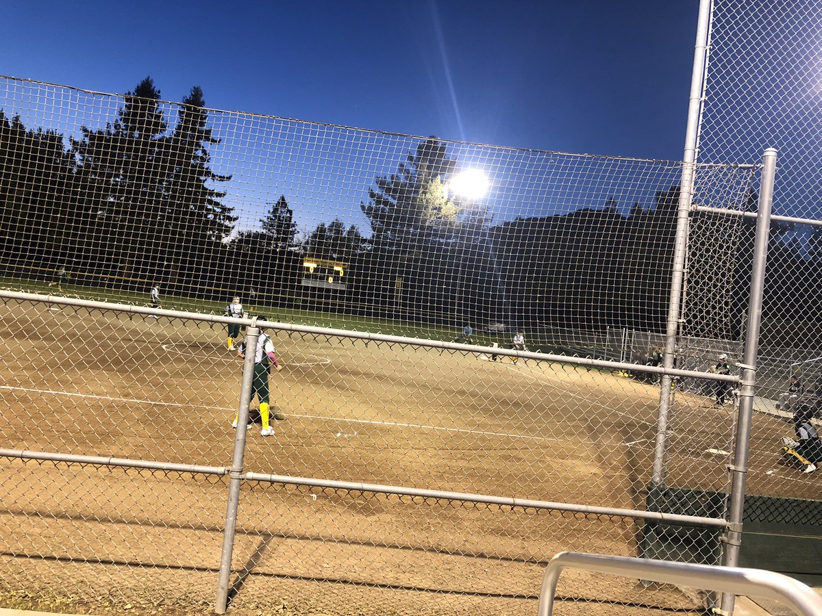 Season-opener for <a href="/SMmustangs/">San Marin Athletics</a>  Softball in non-league play vs. Maria Carillo! #MarinSoftball  Sure is nice to play under the lights!