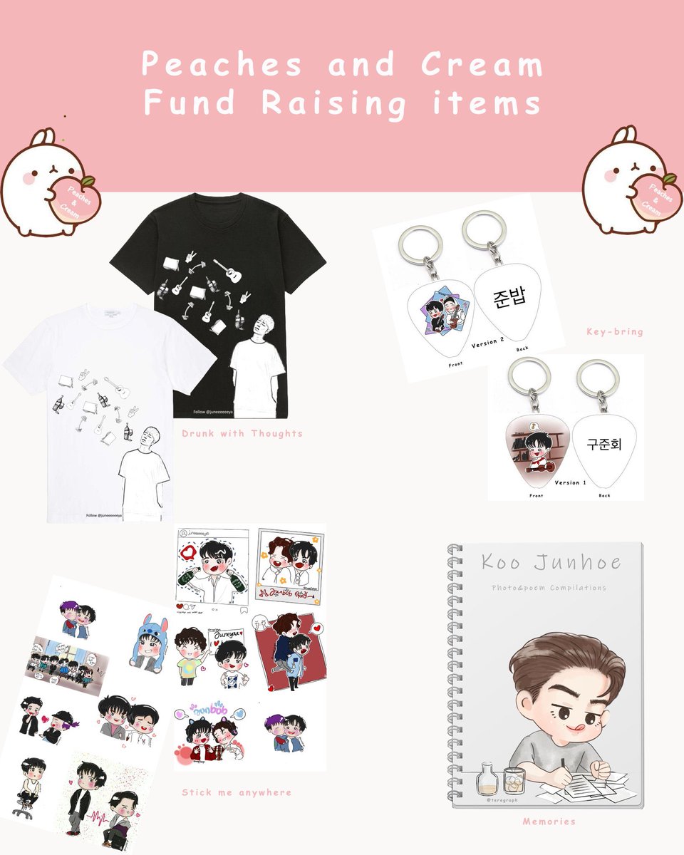 KJH_peachcream's tweet photo. Peaches and Cream Store is now open! 🍑
Profits will be added to Billboard Ad Project🍑

DOO: March 21, 2020
DOP: March 29, 2020
✈️: April 13 onwards

To order, please fill up the form below🍑
https://t.co/LSW3CTeBzL
#ジュネ #구준회 #준회 #주내 #具晙会 https://t.co/o3nmyXjNZ1
