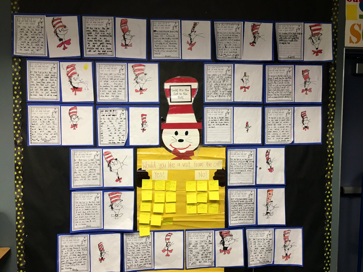 Happy Birthday Dr. Seuss! We started off the week with Cat in the Hat Day and wrote about what we would do if he came to our house #DrSeuss