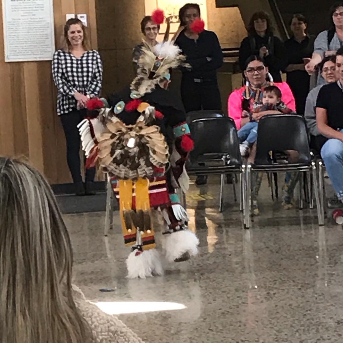 This little guy did some great Prairie Chicken Dancing at today’s #Powwow during the @ulethbridge #IndigenousAwarenessWeek opening celebration day