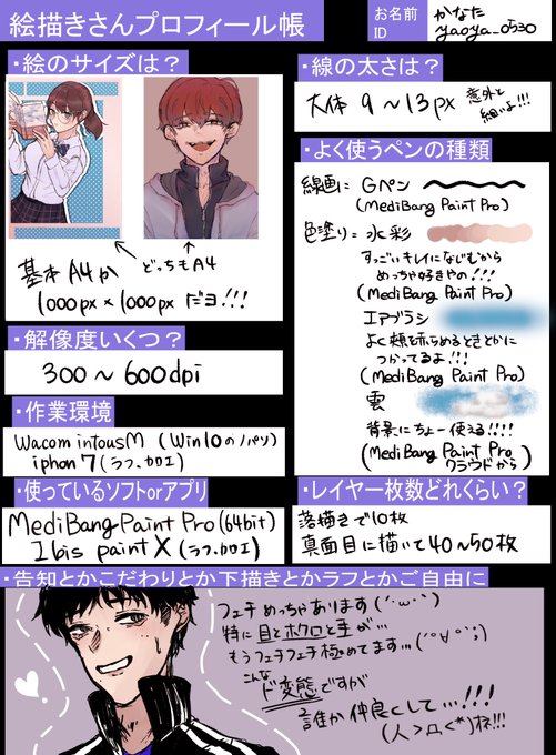 絵描きさんプロフィール帳のtwitterイラスト検索結果 絵描きさんプロフィール帳のtwitterイラスト検索結果