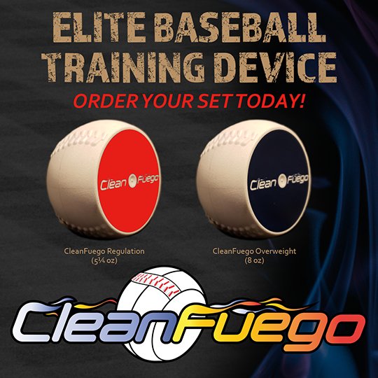CleanFuego's tweet image. CleanFuego is the latest in elite baseball training. Baseball players, from youth to pro, can improve their spin efficiency. Throw better! Throw CLEAN! Throw FUEGO!
#spinefficiency #efficiency #spindirection #HideTheSides #fastball #curveball #slider #changeup #pitching #baseball