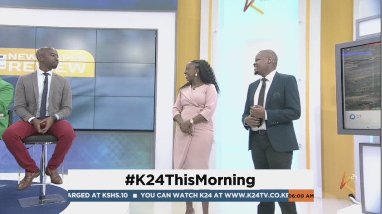 K24Tv's tweet photo. Good Morning #TMFam!
Have you tuned in for #K24ThisMorning, where are you at?
@iamjeffmote, @ShikoKaittany and @mungalambuvi https://t.co/Kr3ag2cbeN