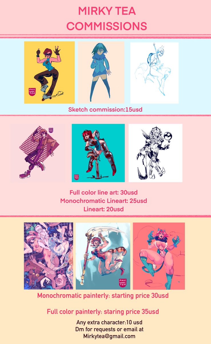 Mirky_tea's tweet photo. 5 SLOTS AVAILABLE Preparing for Mocca Fest so money's been tight, so very possible They remain open even after the slots are filled
#commissions #commissionsopen #commission #commissionreblog #mirkytea #open #openforcommissions #5slots https://t.co/zEdQXj3SWR