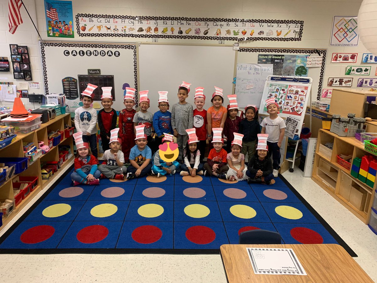 MrsWillisKinder's tweet photo. Read Across America was so much fun! Thankful for our guest readers today and that we were able to spend so much time enjoying the love of reading! @Hasty_Huskies #prekinders #bookcharacterday #HappyBirthdayDrSeuss #thedaythecrayonsquit https://t.co/OWJLp4rP6l