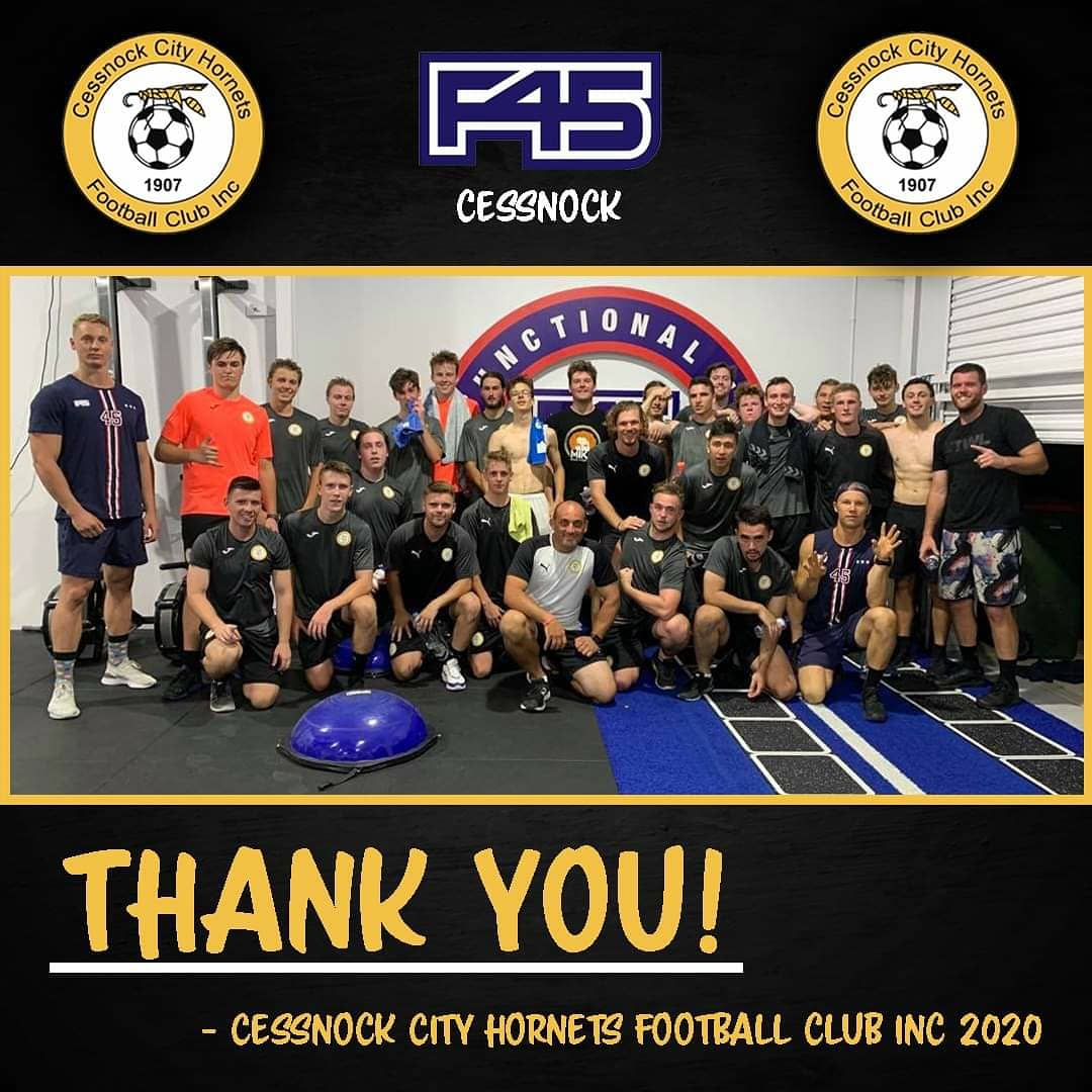 ⚽️🐝🚨 ✅PRE-SEASON 2020✅🚨🐝⚽️

A massive thank you to F45 Cessnock for an awesome couple of months training for the upcoming 2020 season! 

The seniors completed their last session yesterday as they prepare for the first game of the season this weeked!

#Hornets #NEWFMNL1