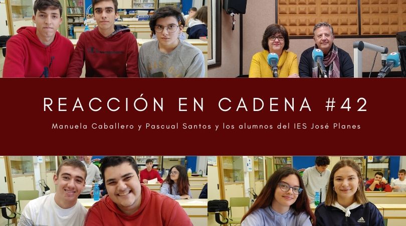 RCadenaOR's tweet photo. #ReacciónEnCadena 42 
👉 Manuela Caballero y Pascual Santos recogen en un libro inventos e inventores murcianos
👉 @Scruzcampillo desmonta bulos sobre #COVID19  #coronavirus
👉Los alumnos del @iesjoseplanes nos cuentan sus presentaciones y experimentos 
https://t.co/vzJllvlCju https://t.co/bVNLZY4Brv