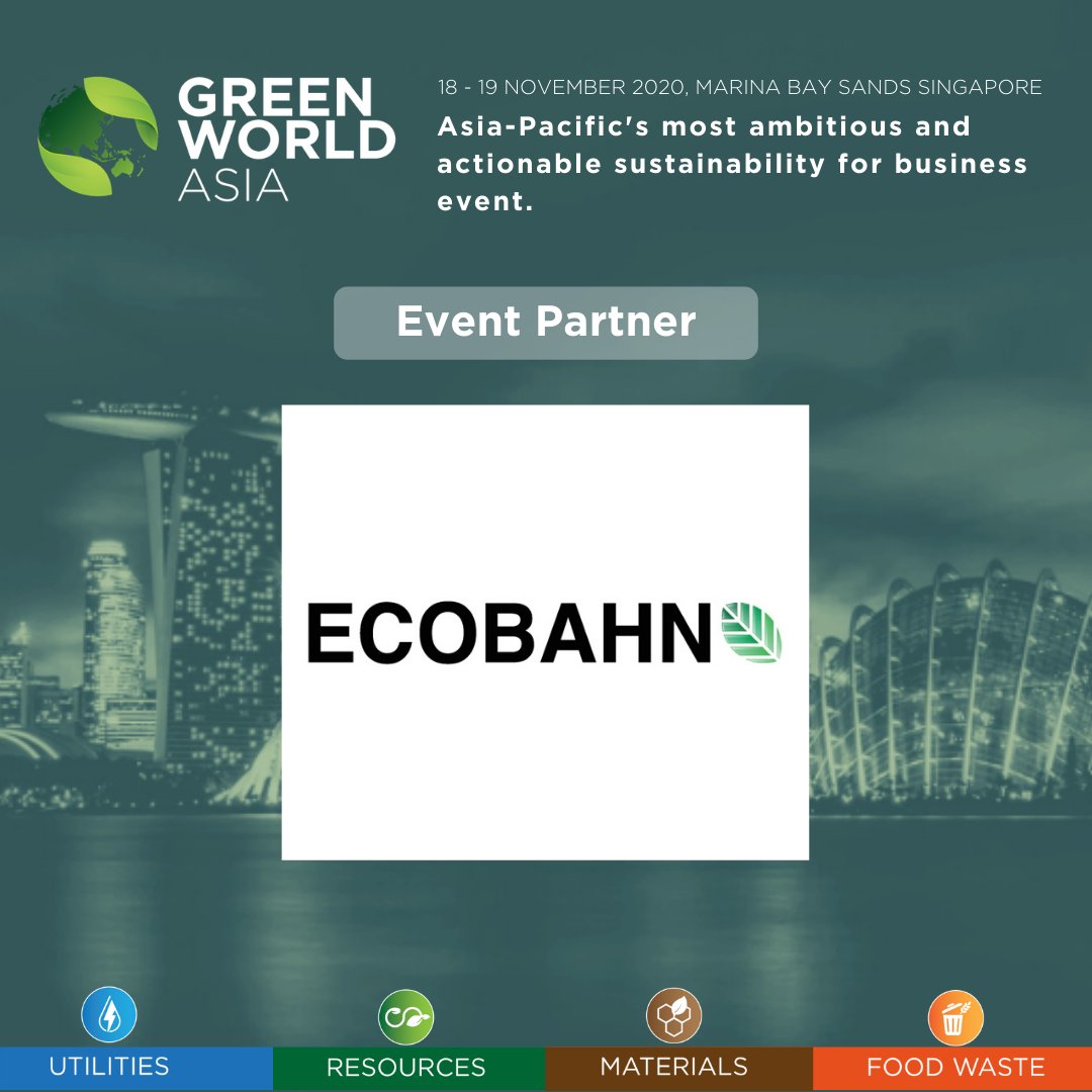 GreenWorldAsia1's tweet photo. We are delighted to welcome The Ecobahn as an event partner for Green World Asia! 
The Ecobahn is an online resource of ideas for sustainability in eCommerce. To find out more, visit their website https://t.co/9tKOFcw3Cl

#greenworldasia #dogoodbusiness #ecobahn #sustainability https://t.co/6KtKm22Ixl