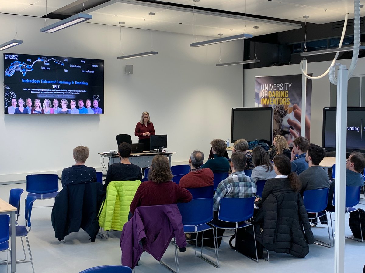 UtTelt's tweet photo. Thursday the 27e of Februari TELT organized a technology enhanced learning carousel for the ET faculty.
Great talks with inspired people. @UtMooc @UTwente https://t.co/eompcsxKJR