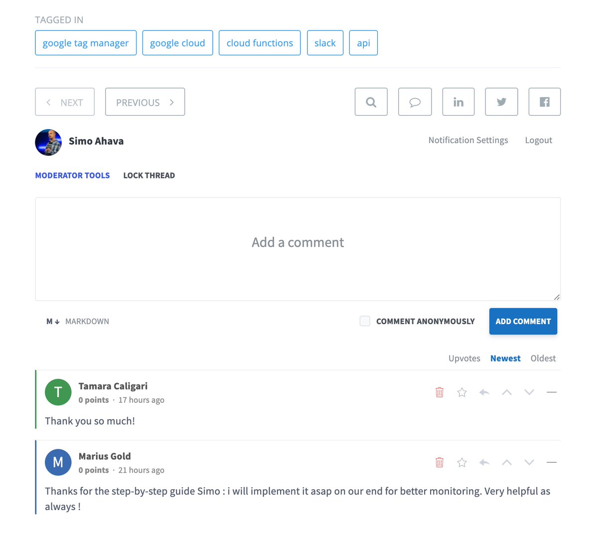 SimoAhava's tweet photo. I *FINALLY* got rid of Disqus on https://t.co/f2kwIJtRgR and migrated to https://t.co/OXMTV19yeU.

Couldn’t be happier - I’ve walked through the desert of desperation and now I’m swimming in an ocean of joy.

Thank you @commento_io! https://t.co/1SjgjAxh61