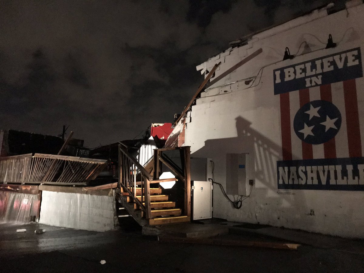 News_MTorres's tweet photo. The owner of Basement East tells me employees hid in the basement 60 seconds before walls crumbled. EMS has transported some patients although extent of injuries is unknown. @NC5 https://t.co/kbt8ddPjtj