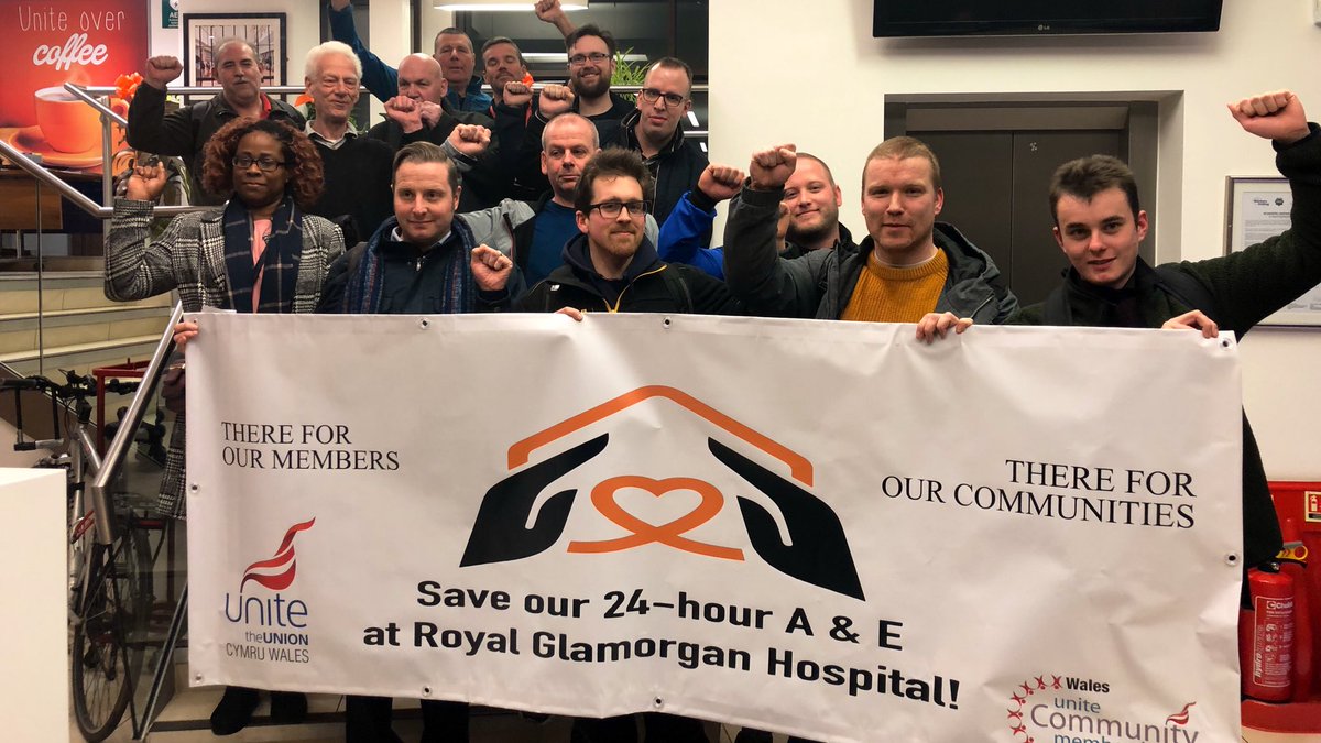 UniteWales's tweet photo. Massive thanks to our Cardiff General Branch for donating £500 towards the campaign to save the Royal Glamorgan Hospital 24 hour A&amp;E service. 👏🏴󠁧󠁢󠁷󠁬󠁳󠁿 #SaveRGHAE https://t.co/d22hGCrrov