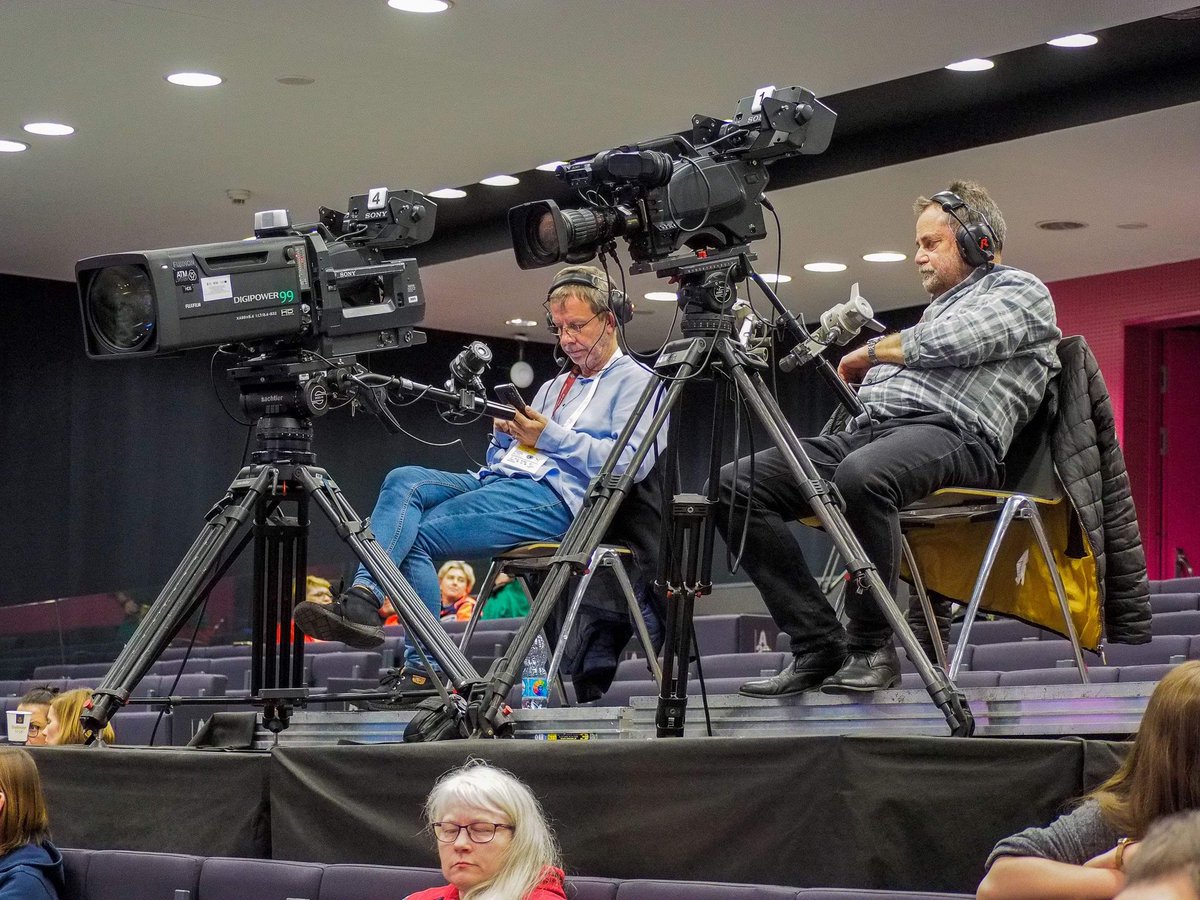 echwroclaw2020's tweet photo. 💙📽 Great words of appreciation to all cameramen, technicians and engineers from ATM Group SA for perfect broadcasting all ECH2020 finals, as well as to the mystery man behind the targets! Do not forget about our assistants who handed out medals during all Victory Ceremonies! https://t.co/xfr1BdpiUR