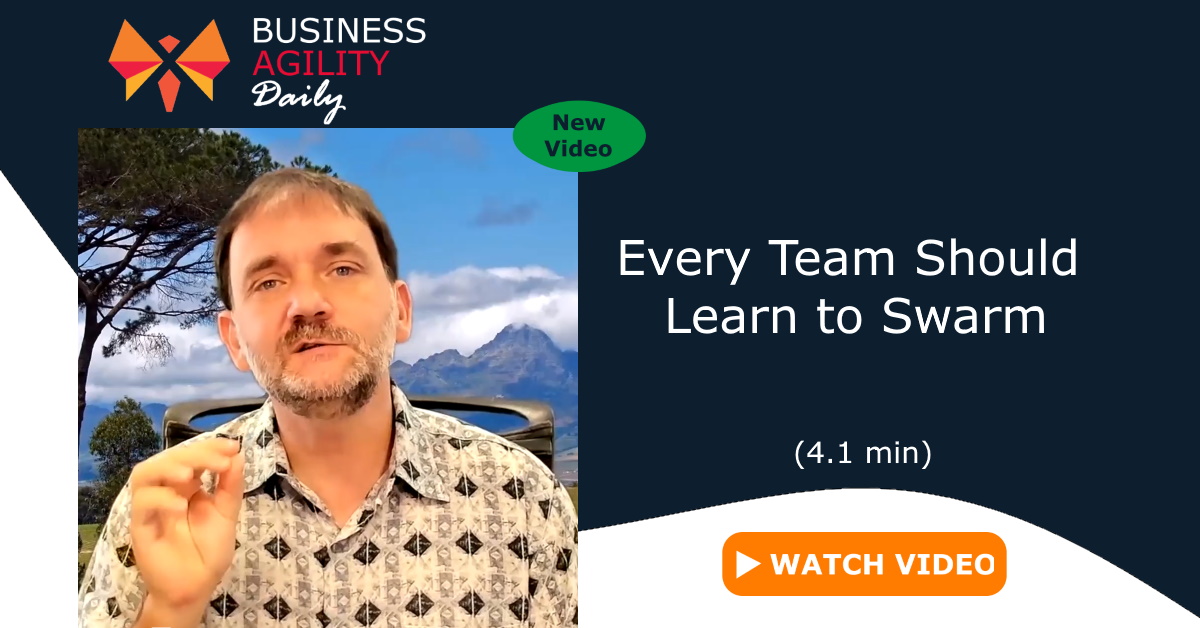 Not happy with your Kanban Meetings? Then try the Ask Kanban! game developed by <a href="/HUGEIO/">HUGE IO</a>! It helps to get your team in the right mindspace. In this video <a href="/Mathias/">Mathias Bynens</a> explains SWARMING, one of the 10 questions. xuviate.com/business-agili… - thanks <a href="/wovchko/">Brendan Wovchko</a>