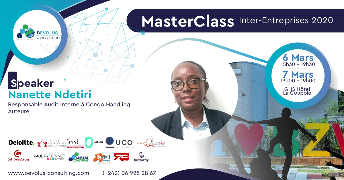 #Speaker
Nanette NDETIRI
Responsable Audit interne à Congo Handling
Vous attend pour le grand #RDV #Coaching de #Mars2020
#IECD #Bevolus #BPSCG #MasterCoachingBrazza2020 #Manager #DRH #Leadership