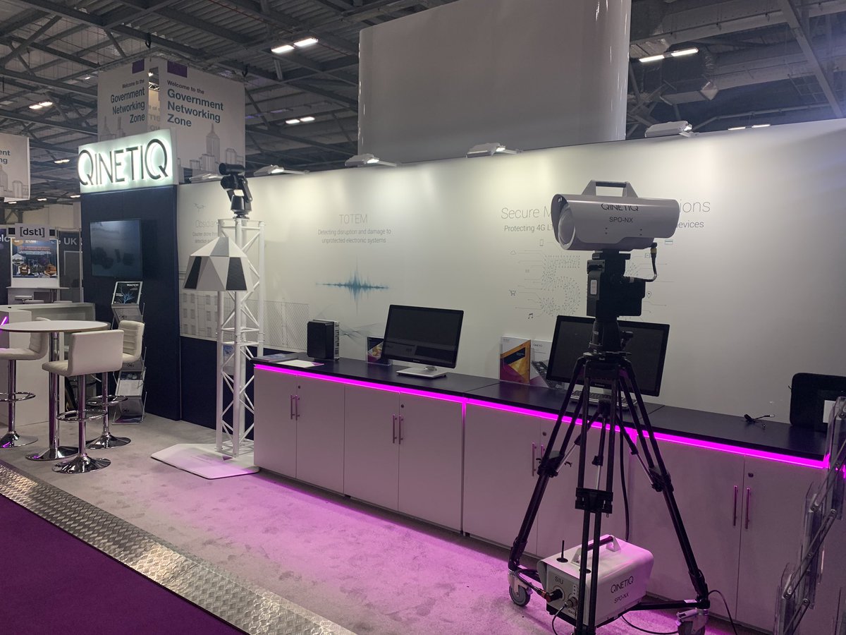 Start of the Security & Policing exhibition ! Come and visit our stand to know more about QinetiQ solutions ! #counterdrone #digitalresilience #securecommunications #EMCdetection #secutity #applicationtesting #securityscanning