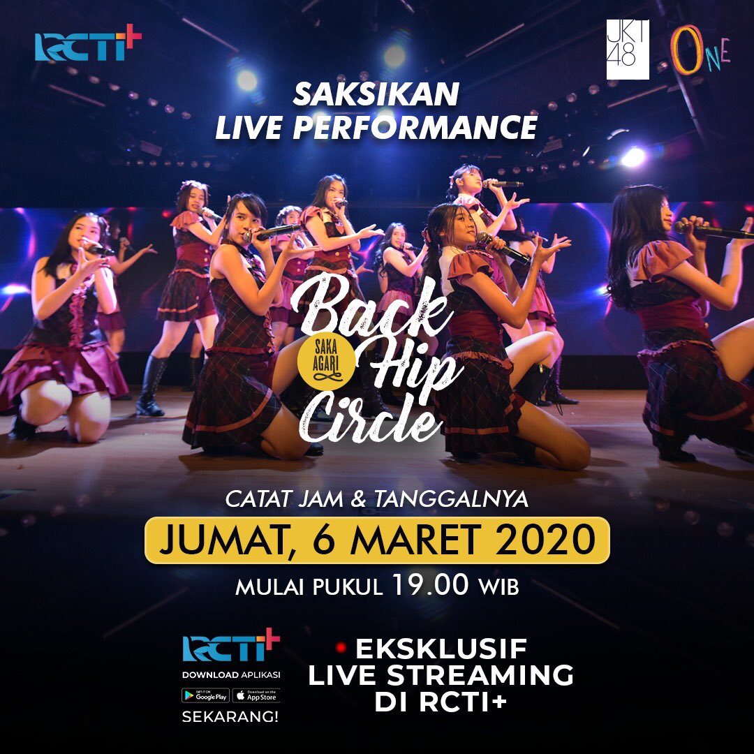 Kamu fans JKT48 wajib banget nonton Live Performance "Saka Agari" (Back Hip Circle) oleh Tim KIII yang bisa disaksikan secara Live Streaming di RCTI+. Catat waktunya: Jumat, 6 Maret mulai pukul 19:00 WIB!

Yuk download aplikasi RCTI+ sekarang!

#RCTIPlus #SakaAgari