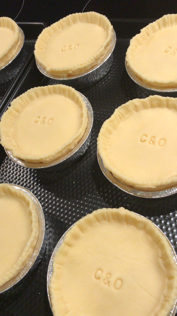 Freshly made gluten free cheese &amp; onion pies all ready for the oven! #glutenfree #pie #cheese&amp;onion #norden