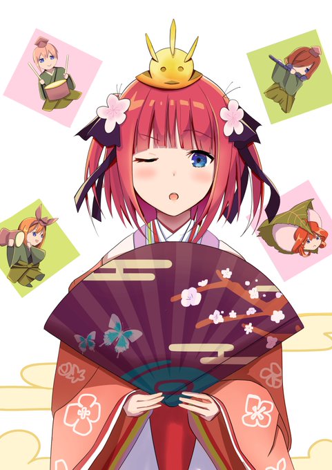 フェイさんがTwitterに投稿した中野二乃(五等分の花嫁)のイラスト。