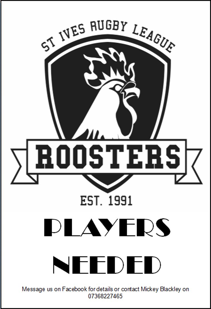 Summer rugby isn’t far away and we’re looking for new players! Come and join the Roosters family, all welcome 🐓