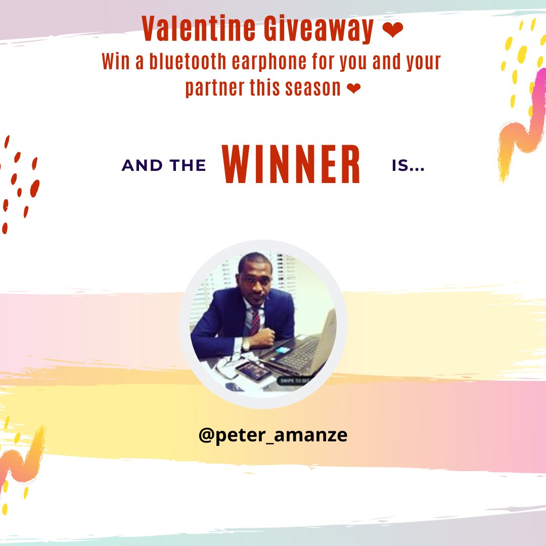 HowDoYouTech's tweet photo. And the winner of our February Valentine #Giveaway is...

@peter_amanze 🎉🎉🎉
Congratulations to you and your partner!!!

Turn on your notifications and stay tuned for the next giveaway!
#HowDoYouTech #FebruaryGiveaway #GiveawayWinner #Valentine @Papichuloo42 https://t.co/cxOOUIiliU