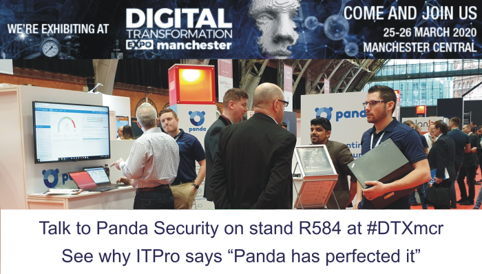 DTX360's tweet photo. Always wanted to meet a genuine Panda? Live your dreams on stand R584 at #DTXmcr on 25-26 March 2020. You will be surprised how much they know about network endpoint protection and threat hunting. Register here https://t.co/gCeAmhXY8F @PandaSecurityUK #PandaEvents https://t.co/FnecRzqPNY