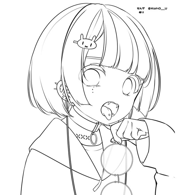 フリー線画 高画質 のtwitterイラスト検索結果