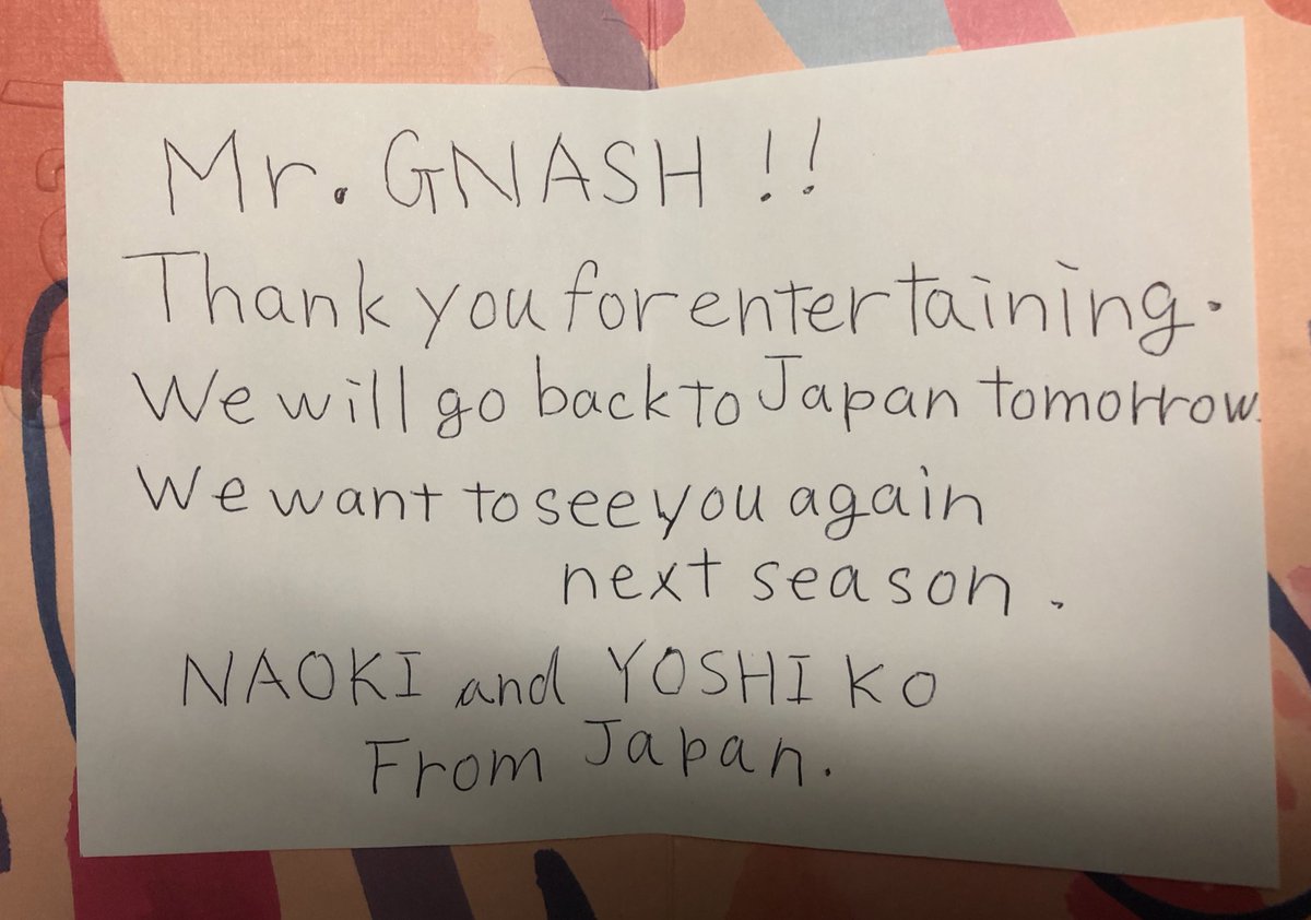 Gnash00's tweet photo. I have to be honest Smashville I was not happy tonight. I hate losing. As I was leaving the ice, I noticed these fans on the glass. They’ve been at the last few games. They quickly changed my mood. THANK YOU Naoki and Yoshiko. I look forward to seeing you next year. https://t.co/xzVol1v6aK