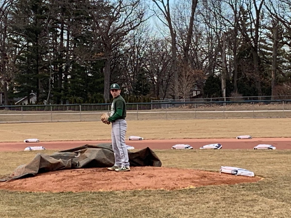 GoodDay4TheRam's tweet photo. Opening day of the season and these 4 were able to pen on the game mound. Pretty memorable #rams2020 https://t.co/PV4TlEoWQH