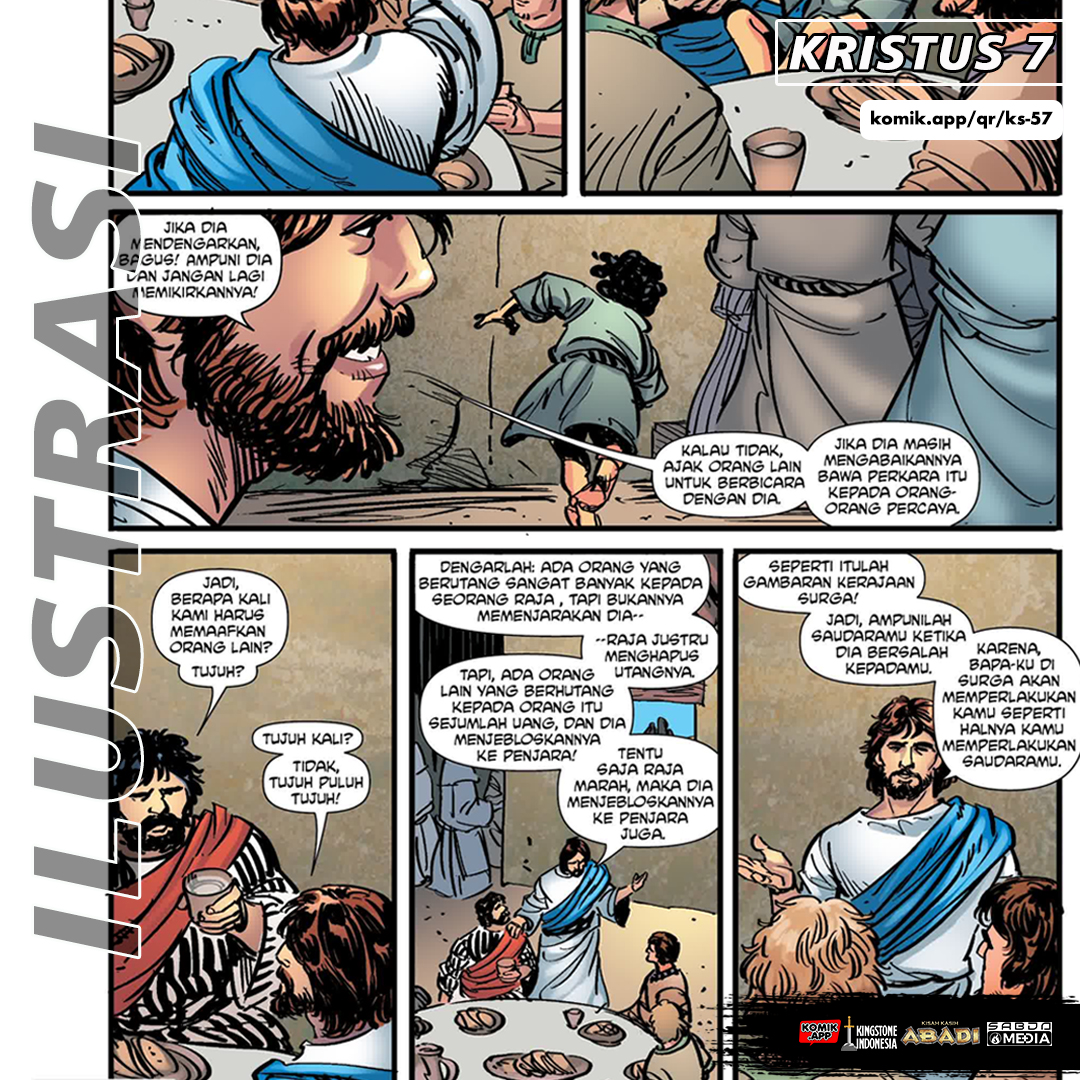 sabdakomik's tweet photo. Menurut ajaran Tuhan Yesus, berapa kali kita seharusnya mengampuni orang yang berbuat salah kepada kita?

Baca:
Matius 18:15-17
Komik Kristus 7
https://t.co/Na5S0iReZi

#komikalkitab
#kingstonecomics
#kingstoneindonesia
#Yesus
#mengampuni
#SABDA
#SABDAmedia
#komikAPP
#komikzone https://t.co/oFgemVjeal