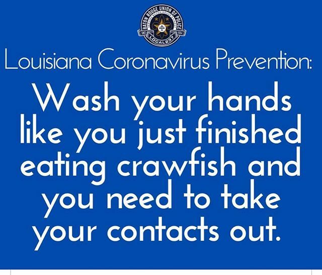 eatlovebr's tweet photo. From the Baton Rouge Union of Police... in all seriousness, wash yo’ hands! Check out our friend @circlesandscissors for the best how to for kids and adults alike!! #eatlovebr #cirlcesandscissors https://t.co/RCetvz9dcX https://t.co/TkFmt03VW5