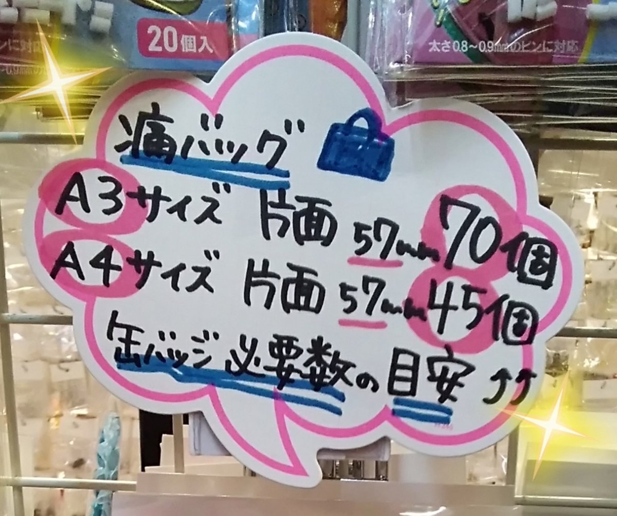 痛バッグに使う缶バッチ必要数の目安をご存知ですか？？A3サイズなら 