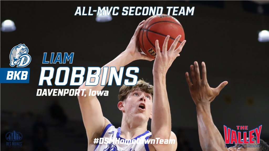 DrakeBulldogsMB's tweet photo. A pair of All- @ValleyHoops honors for the Bulldogs!

Congrats,
@liamrobbins21 - 🥈Team All-MVC

@romanpenn20 - 🥉Team All-MVC

MORE ➡️https://t.co/JgfTCKNk23

#DSMHometownTeam https://t.co/TeFzlUQ8sJ