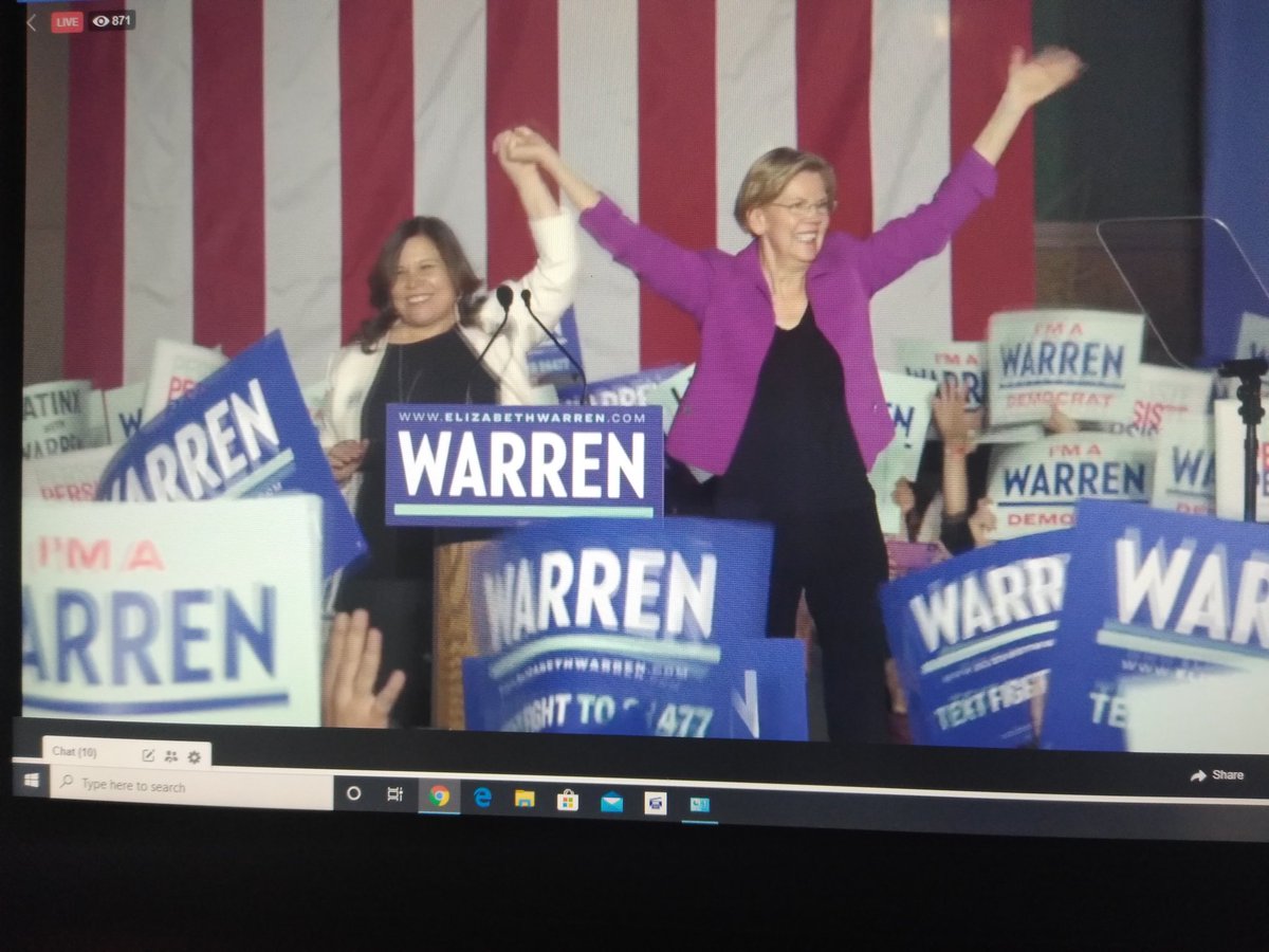DjMontecito's tweet photo. .@ewarren coming out to a huge energetic crowd at ELAC in East LA.
Warren, a real Democrat, a real Progressive, a real record of consumer protection & supporter of Unions. 🇺🇸🔵🏳️🌈
#Warren2020 #JuntosConWarren
#SiSePuede ✊🏼 #VoteBlue2020
#LatinxForWarren 🇲🇽
#BernieEndorseWarren https://t.co/2NQApMlbkg