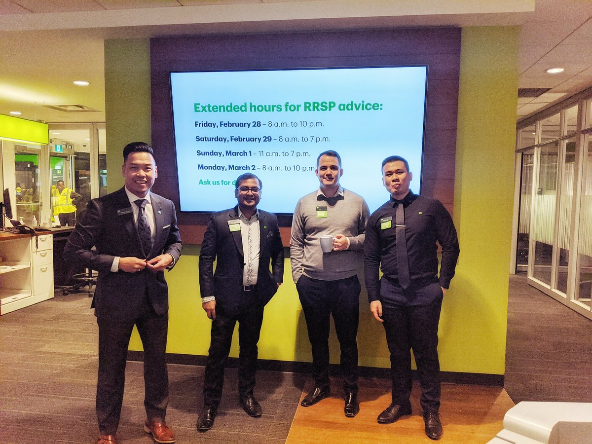 ThomasdeLeon_TD's tweet photo. And as the dust settles..another RRSP Season is in the books! Helping our clients #retireready
________
#rrsp #openlate #extendedhours #thisismyTD #TEAM374 @scott_belton @KarimKawadri https://t.co/FSILltfgJt