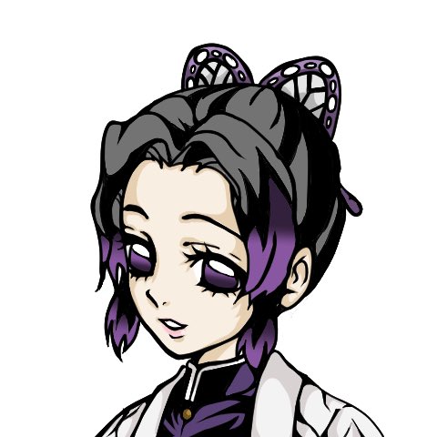 achakoさんがTwitterに投稿した胡蝶しのぶ(鬼滅の刃)のイラスト。