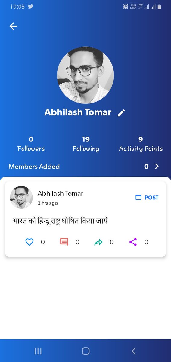 tomarabhi12's tweet image. Follow me on #modiapp
India&apos;s new Twitter #modiapp 
@ManojGoelBJP @SinghShaktiBJP @NehaSingh_BJYM @narendramodi @myogiadityanath @BJP4India