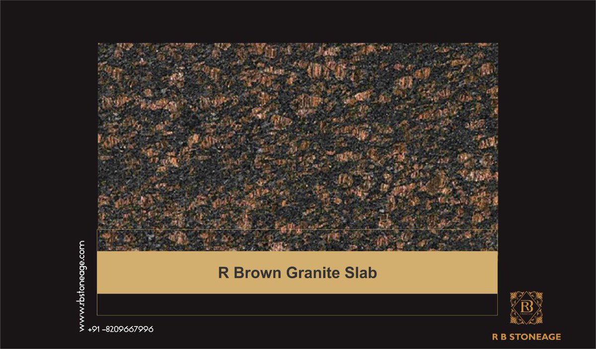R Brown Granite Slab  is best popular choice stone in the use of domestic and commercial purpose. Granite is stain resistant and durable stone, it's wide and colours make most beautiful stone for a lifetime. Rbstoneage-8209667996 | rbstoneage.com