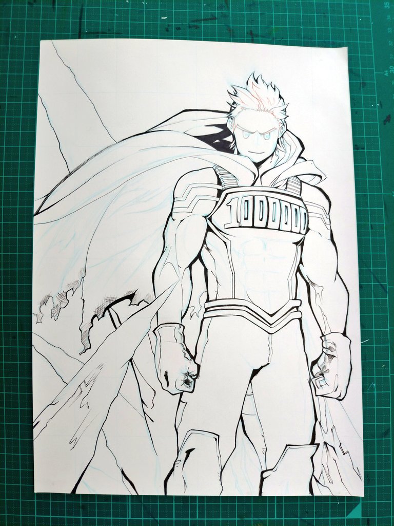 ヒロアカ ペン入れ出来ました 色塗りに入ります ヒロアカ ルミリオン 絵描き Wolf ｳﾙﾌ 低浮上中 の漫画