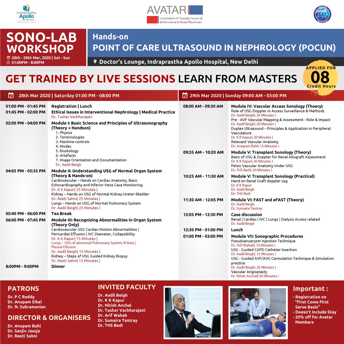 AVATAROrg's tweet photo. Register for @AVATAROrg 2020 #Sonolab #workshop 
 
Register Now!
https://t.co/GRaQKwbYuo
For Details-info@avatar.net.in|7999367777
@isn_india 
@ISNkidneycare  
@ISNeducation @KidneyAcademy @nkf @Nephcure 
@KidneyNews 
 #Nephavatar #nephrologist #DelhiNephrologySociety #Nephjockey https://t.co/yr6HRePFOl