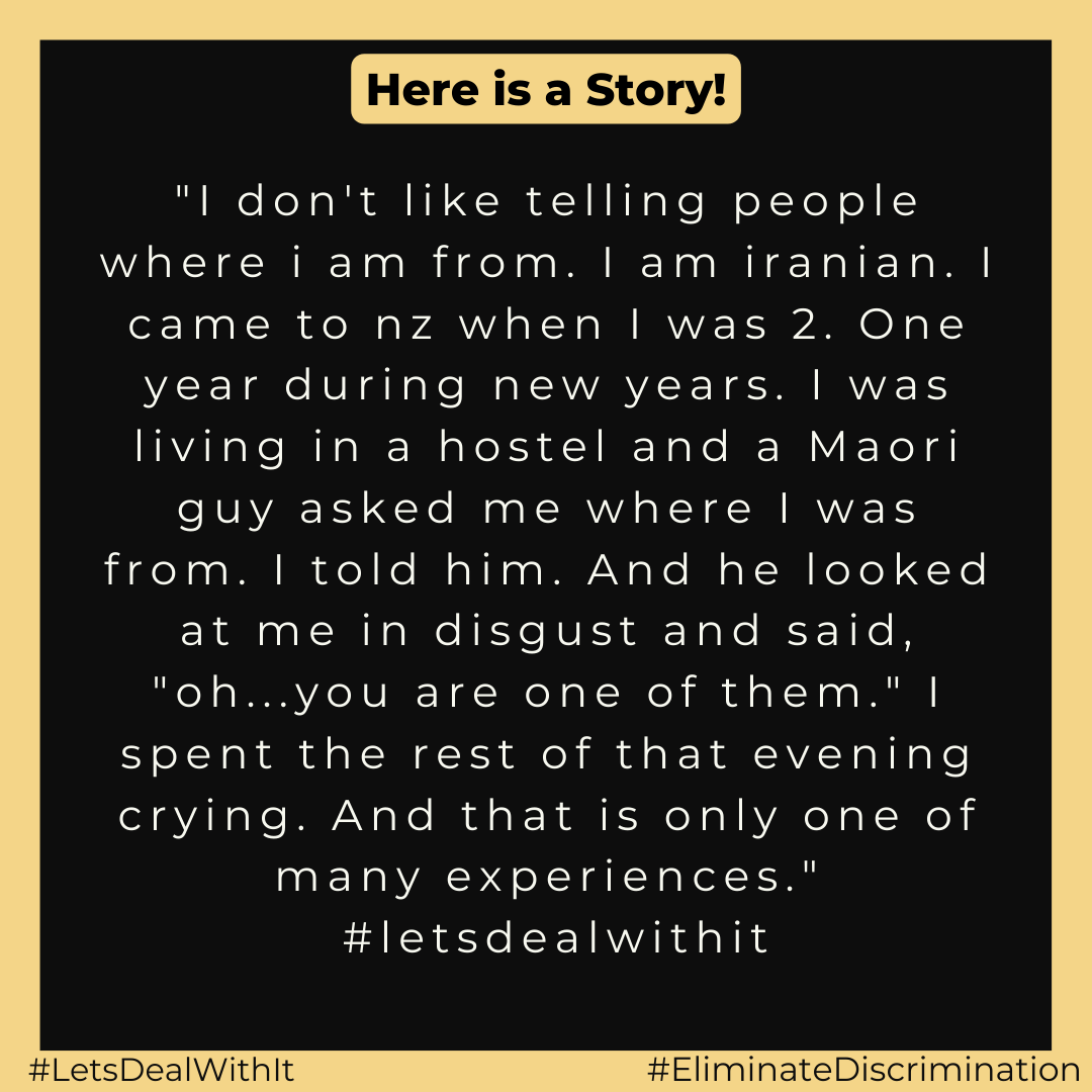 _LetsDealWithIt's tweet photo. To raise the voice against all kinds of discrimination in NZ and to eliminate it, Shakti Community Council has initiated a campaign called "Let's Deal with it". For this campaign, one of the ways we move forward is by sharing a real story on discrimination. Here is one below! https://t.co/ofsln1MVXj