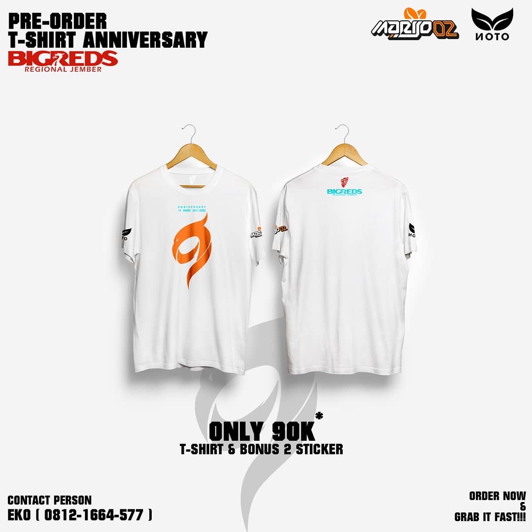 BIGREDS_JEMBER's tweet photo. Wes nyoh gak kesuwen.

Pre Order T-SHIRT OFFICIAL MERCHANDISE

PO dibuka Mulai tgl 1-7 Maret 2020
(KHUSUS MEMBER BIGREDS 2017-20)

Ndang peseno nang 08121664577 (Eko Febrianto)
#YNWA #KGMD #BIGREDS #BIGREDSJEMBER #MatehOdhikLFC #AnakBigreds https://t.co/CX7rIbwcPf