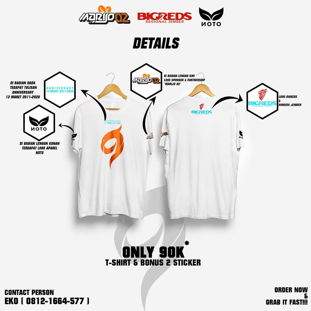 BIGREDS_JEMBER's tweet photo. Wes nyoh gak kesuwen.

Pre Order T-SHIRT OFFICIAL MERCHANDISE

PO dibuka Mulai tgl 1-7 Maret 2020
(KHUSUS MEMBER BIGREDS 2017-20)

Ndang peseno nang 08121664577 (Eko Febrianto)
#YNWA #KGMD #BIGREDS #BIGREDSJEMBER #MatehOdhikLFC #AnakBigreds https://t.co/CX7rIbwcPf