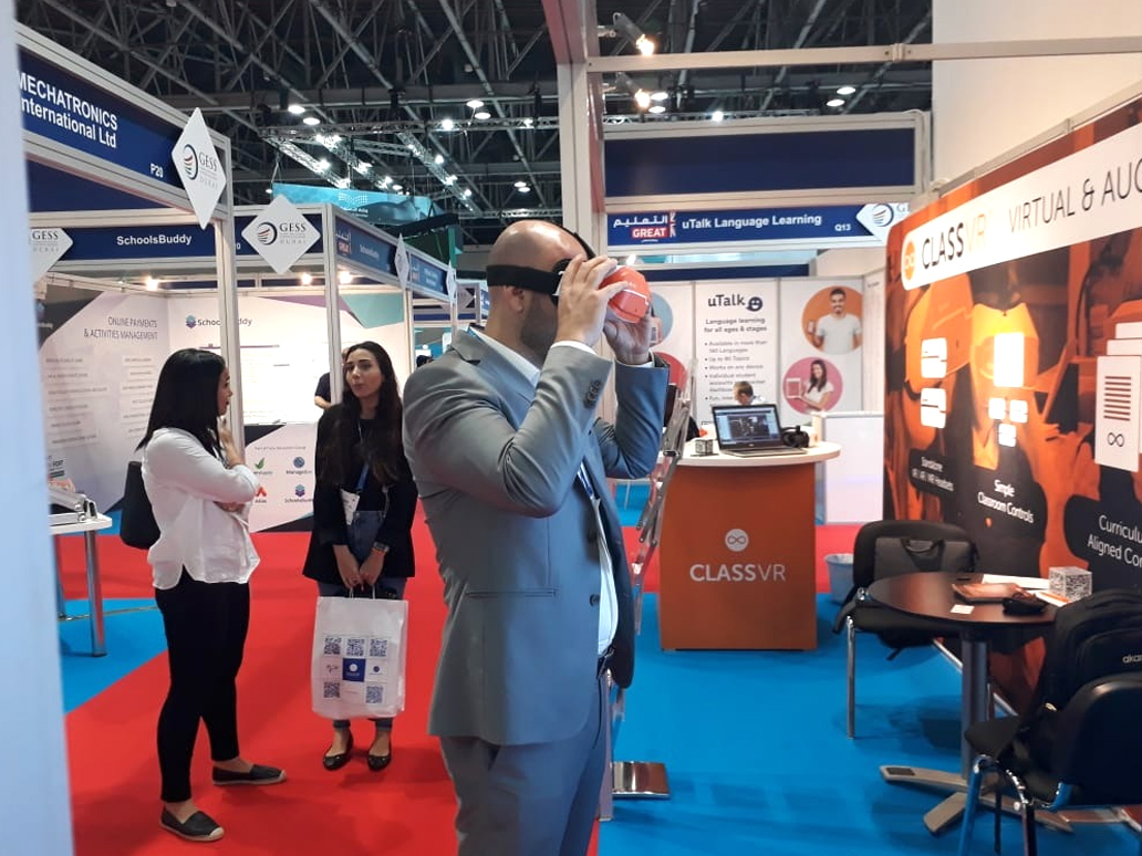 granteq's tweet photo. ClassVR & Granteq was at the recently concluded Global Educational Supplies & Solutions (GESS) in Dubai, which evoked huge interest in @ClassVR #VirtualReality #ClassroomVR #VREducation #ClassVR #VirtualClassRooms #AugmentedReality https://t.co/6mb33PoxD8