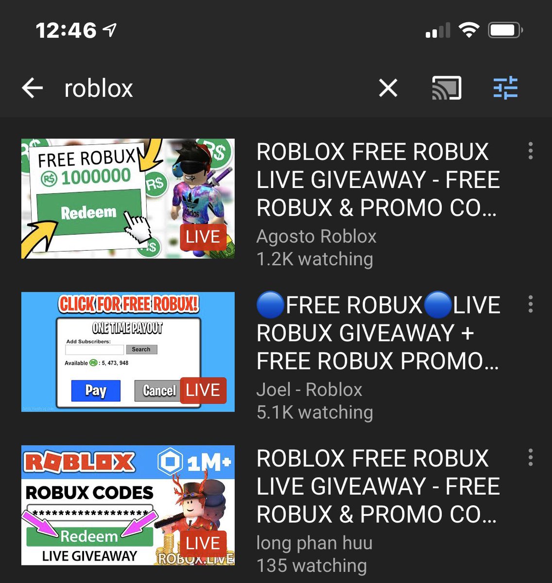 Nightmare Foxx On Twitter This Is Just Sad To See The Top Live Streams For Roblox Content Right Now And Pretty Much All The Time On Youtube Is Always These Free Robux - live stream now youtube roblox