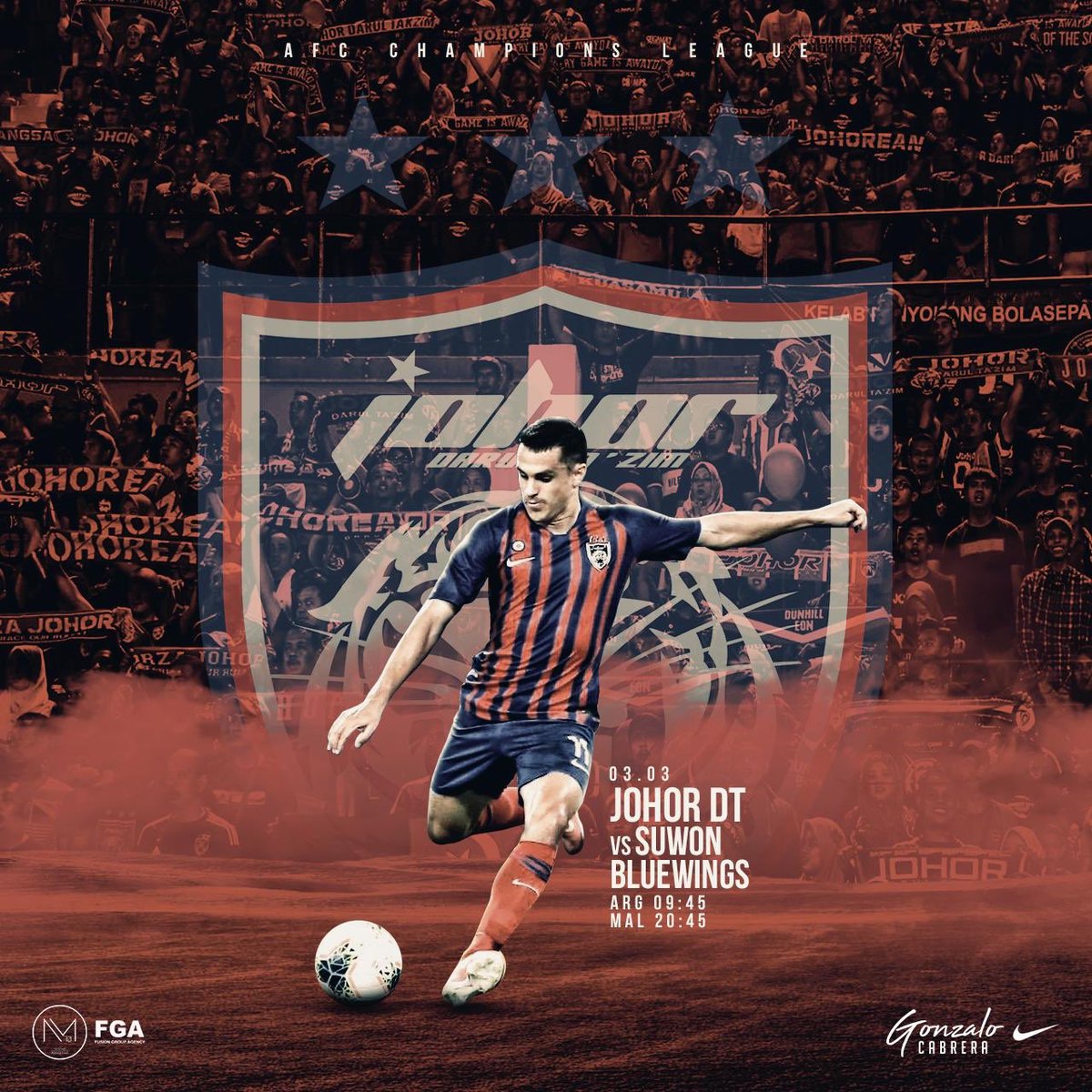 Another competition, the same focus!Come on #SouthernTigers 🔴🔵💪🏼#ACL2020 <a href="/OfficialJohor/">JOHORSouthernTigers</a>