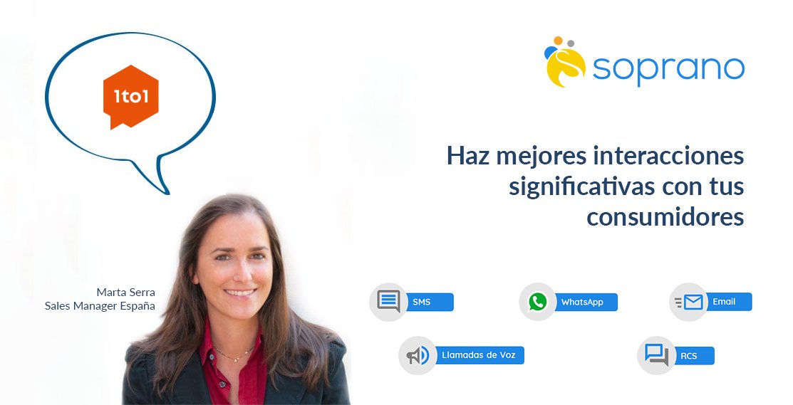 Soprano_Design's tweet photo. ¿Estarás en el @Digital1to1? Habla con Marta Serra como puedes establecer relaciones de confianza con tus consumidores con una estrategia de comunicación móvil. ¡Nos vemos a Digital 1to1! #ecommerce #TheHiveBusinessExperience #networking #neXtworking https://t.co/dGJyd4LOAO