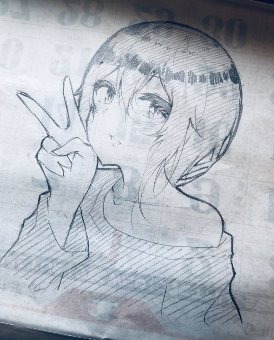 カレンダー裏のらくがき
こういうどうでもいい紙に描くと高確率でめちゃめちゃ良い感じに描ける法則 